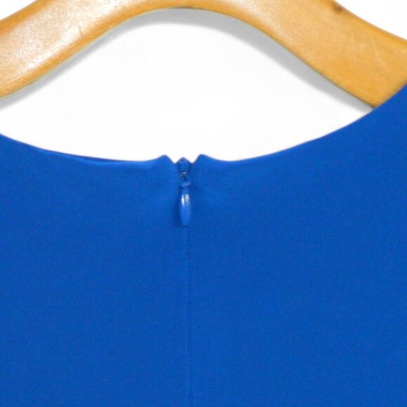 Frank Lyman Royal Blue Studded Rouched Holiday Party Cocktail Sheath Dress Sz14 - Picture 10 of 12